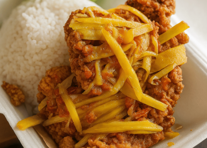 Resep Ayam Geprek Sambal Mangga Segar, Pedasnya Bikin Nagih!