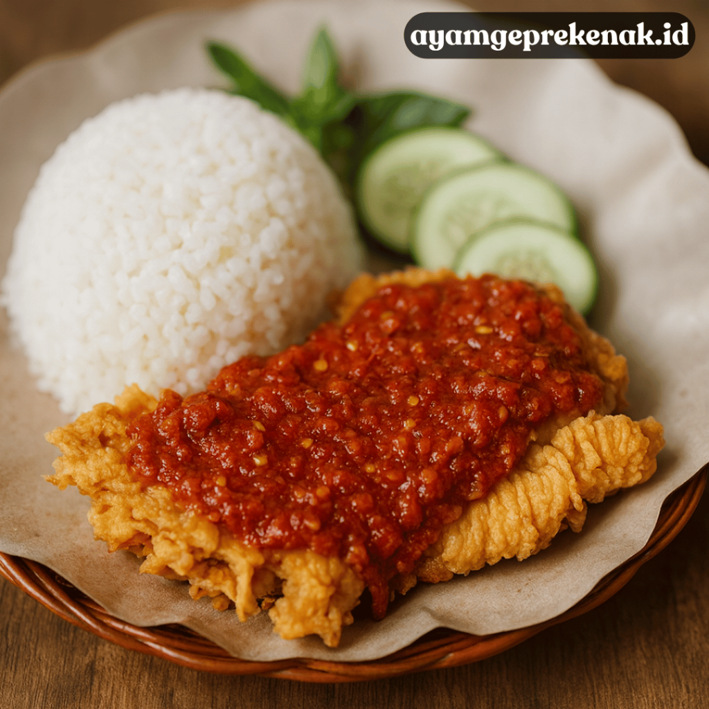 ayam geprek sambal terasi