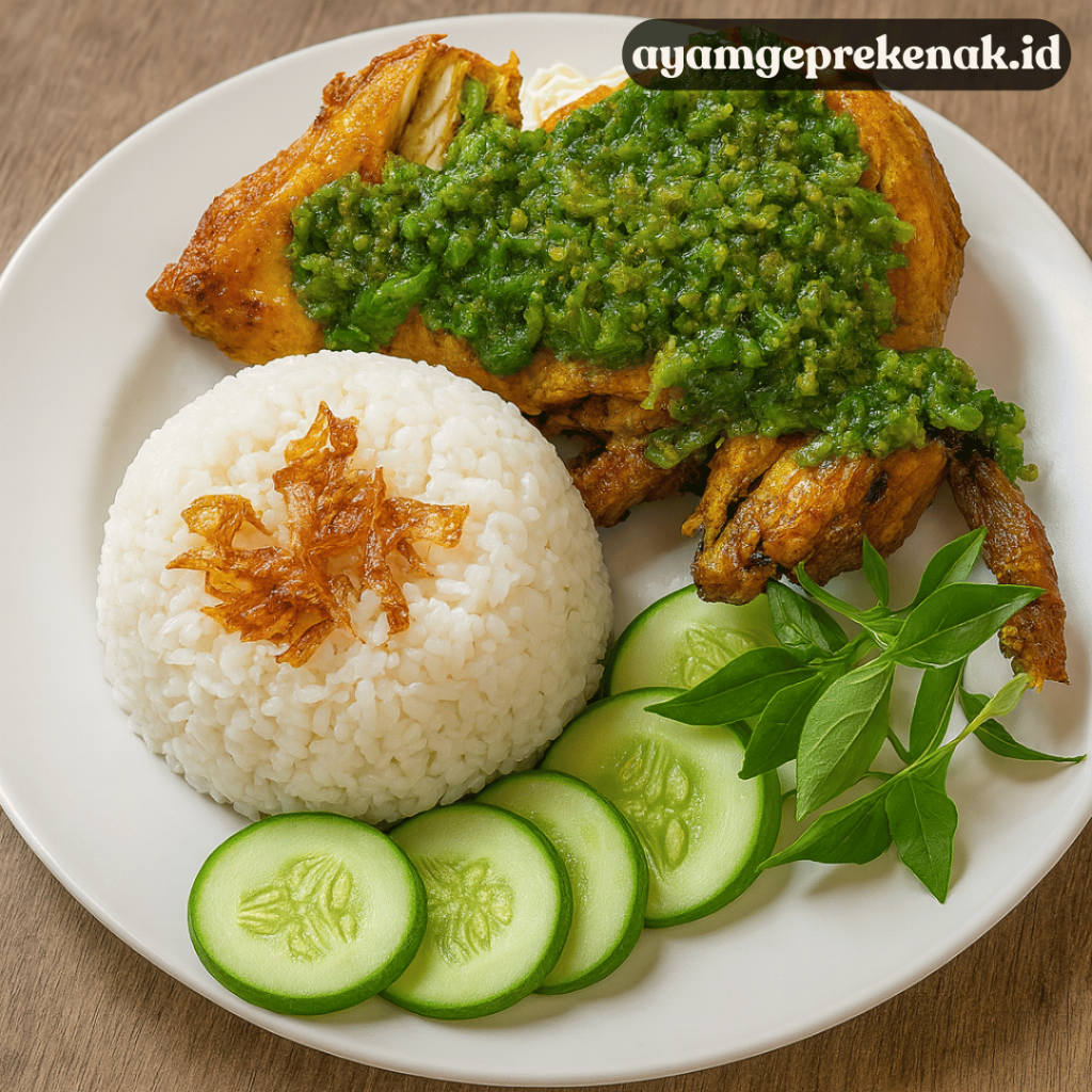 ayam geprek sambal ijo