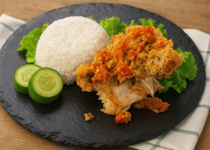 Resep Ayam Geprek Sambal Bawang, Pedasnya Nampol Banget