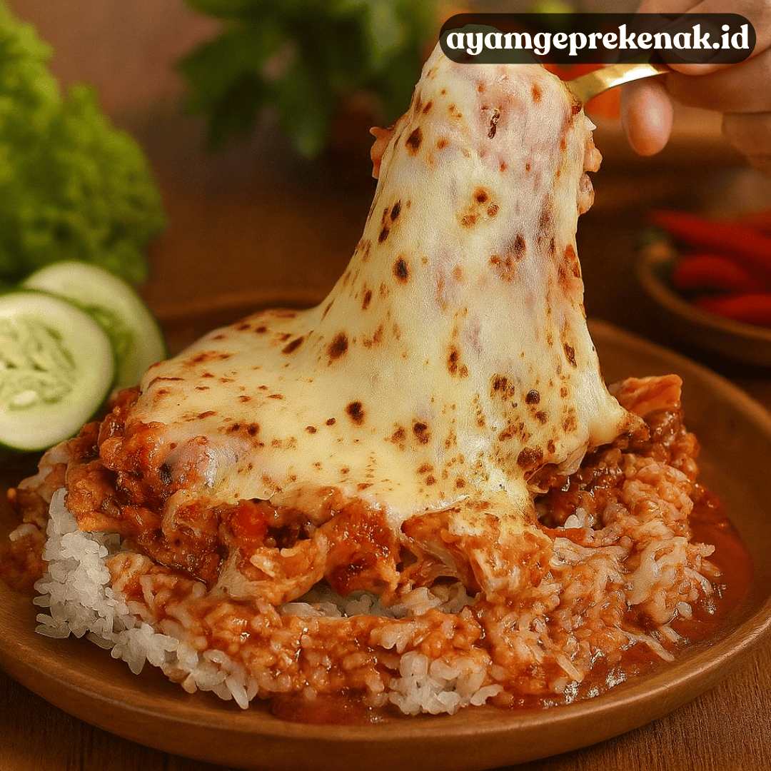 Resep Ayam Geprek Mozarella Pedas Gurih Meleleh Banget
