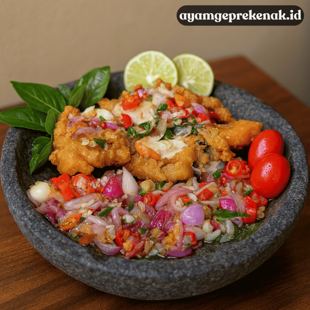 resep ayam geprek sambal matah