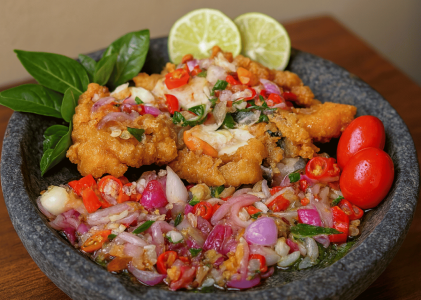 Resep Ayam Geprek Sambal Matah, Wangi Bali yang Menggoda