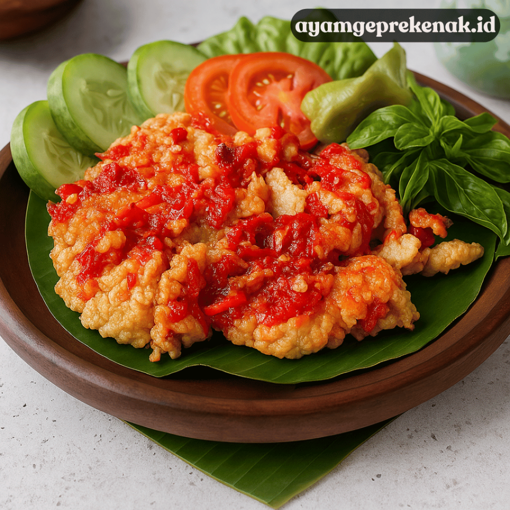 ayam geprek enak super crispy