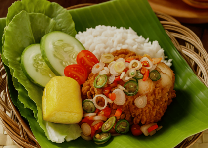 Ayam Geprek Sambal Matah, Perpaduan Pedas Gurih dan Segar