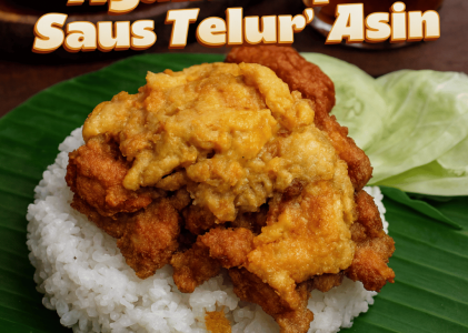 Ayam Geprek Telur Asin, Gurihnya Kebangetan dan Bikin Ketagihan