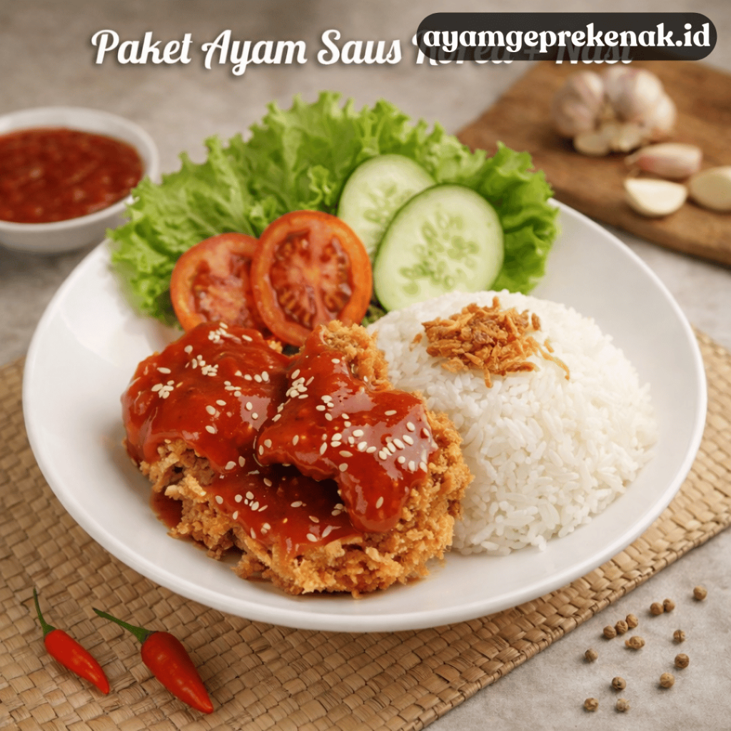 ayam geprek saus korea