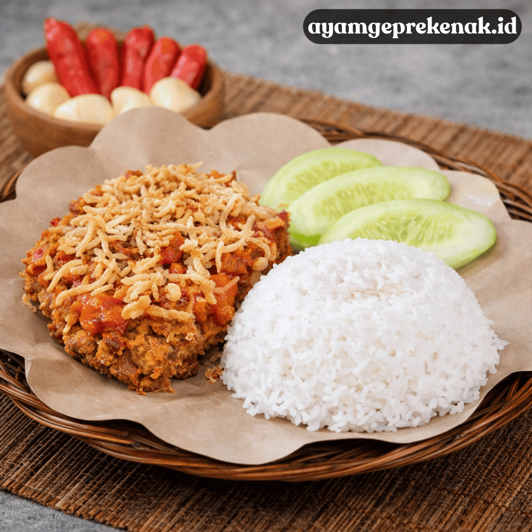 Ayam Geprek Sambal Teri Medan, Pedas Unik Bikin Nagih