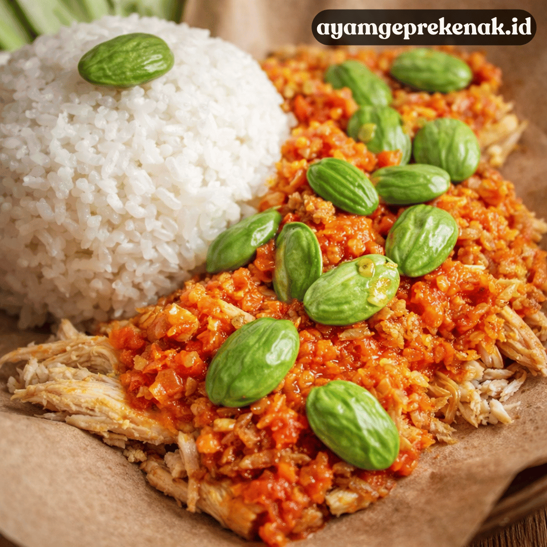 Ayam Geprek Sambal Pete Paling Wangi, Pedasnya Bikin Nagih